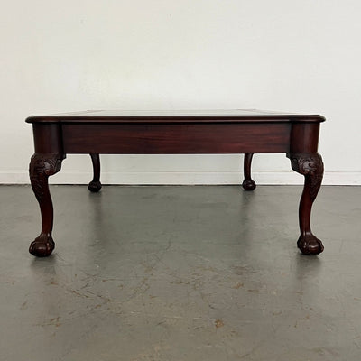 Vintage Henkel Harris Ball & Claw Carved Mahogany Coffee Table