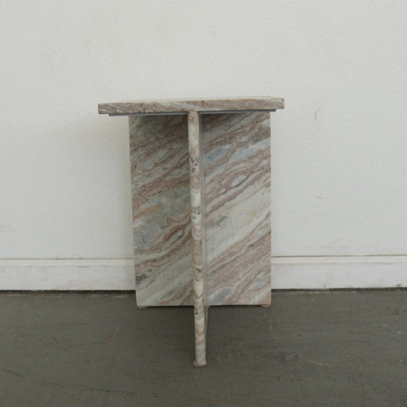CB2 Tall Marble Side Table