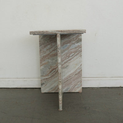 CB2 Tall Marble Side Table