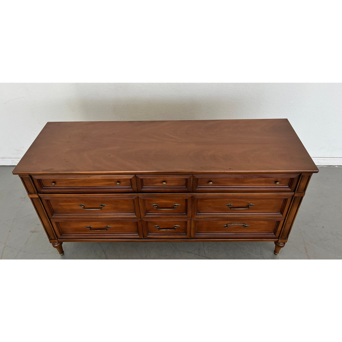 Vintage White Fine Furniture Chest of Drawers with Mirror