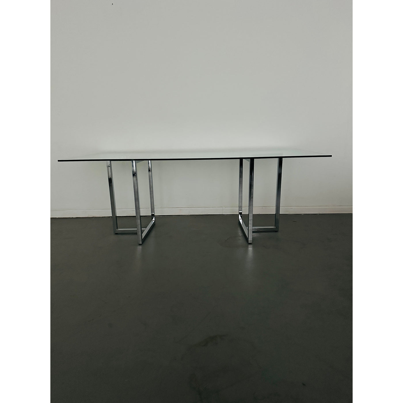 CB2 Silverado Chrome Rectangular Dining Table