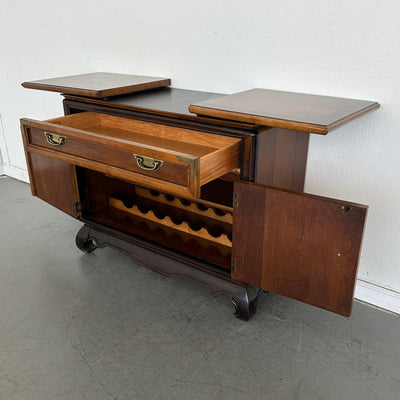 Vintage Broyhill Ming Dynasty Premier Collection Flip-Top Buffet Bar Cabinet