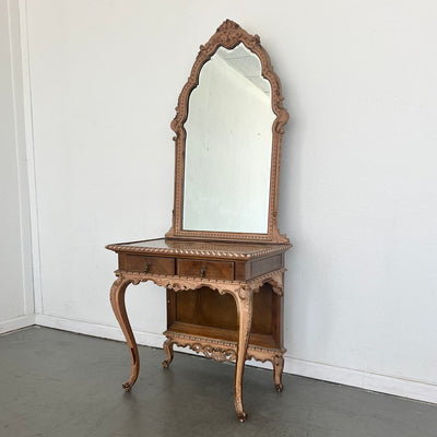 Antique French Rococo Revival Vanity with Mirror