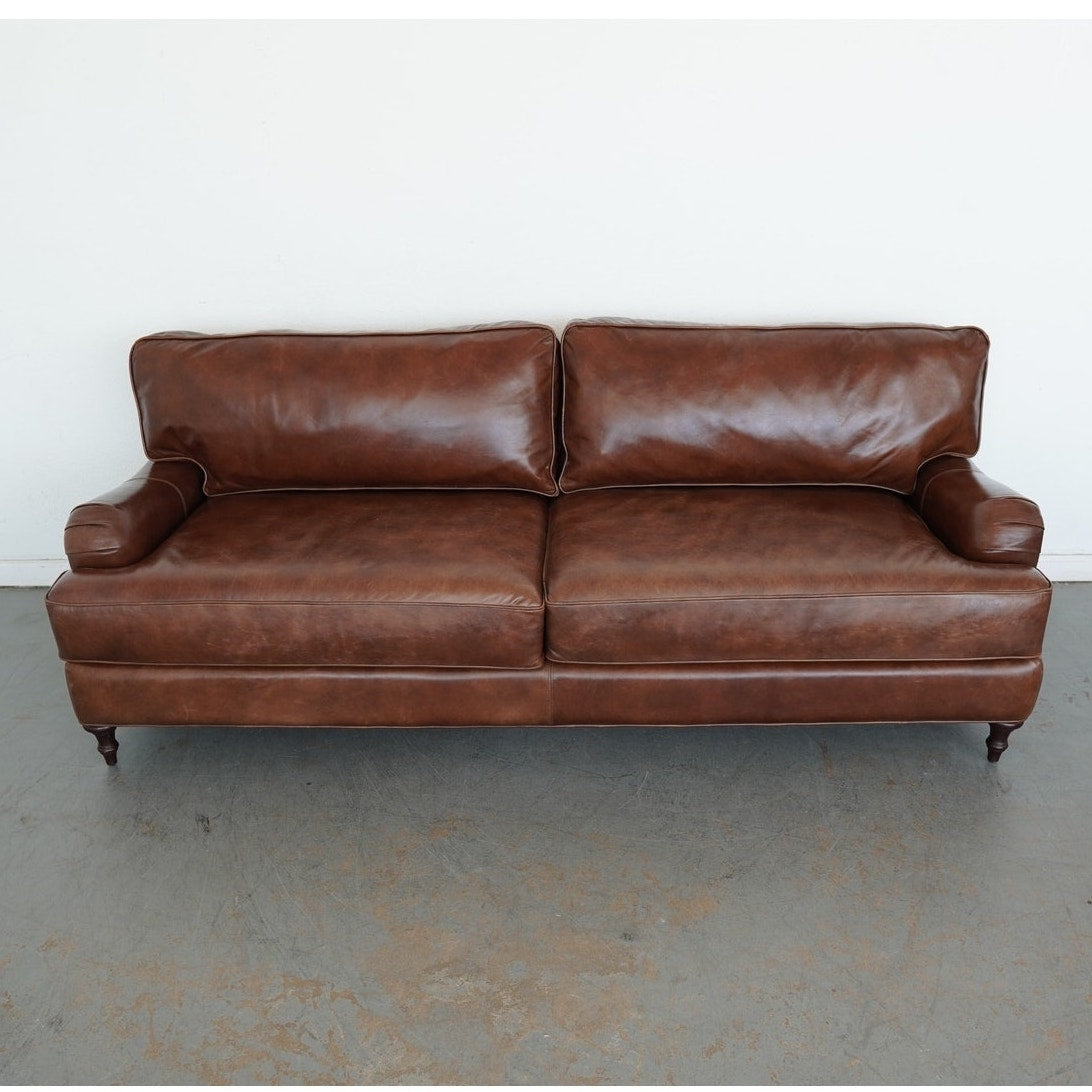 Ballard Designs Wynne Leather Sofa