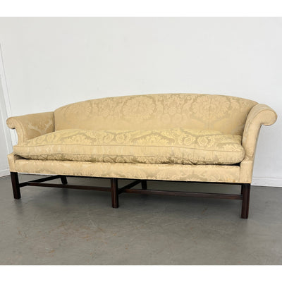 Vintage Chippendale Camelback Sofa