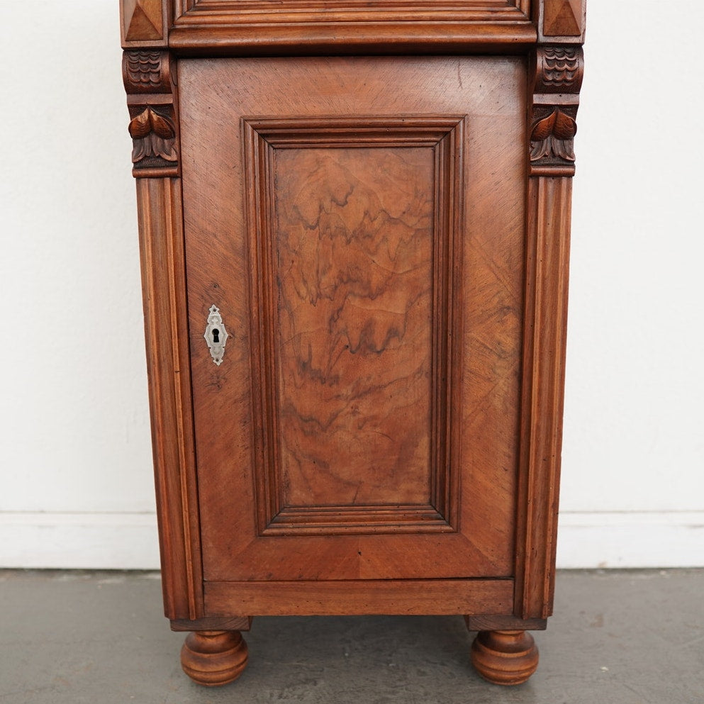 Antique Carved Walnut Bedside Cabinet