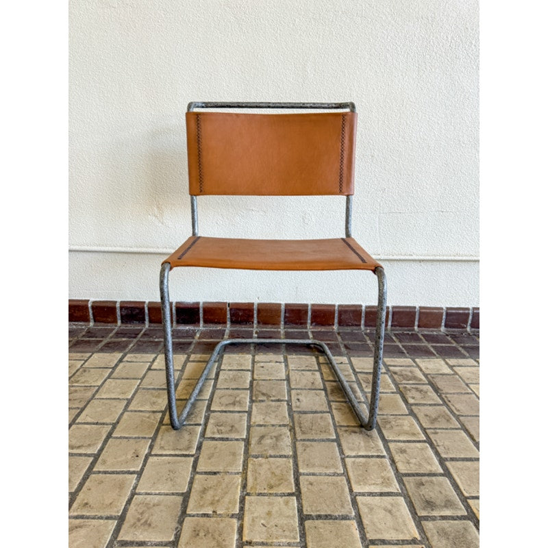 Vintage Leather Cantilever Chair