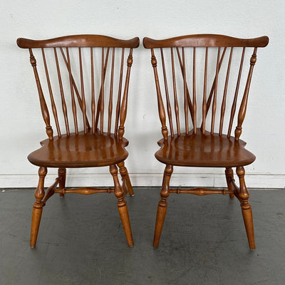 Vintage Fan Back Windsor Side Chairs (Set of 2)