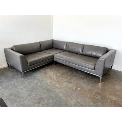 Restoration Hardware Italia Leather Sectional