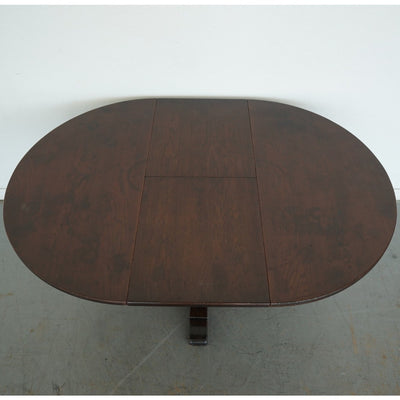 Vintage Jaycee English Oak Extendable Pedestal Dining Table