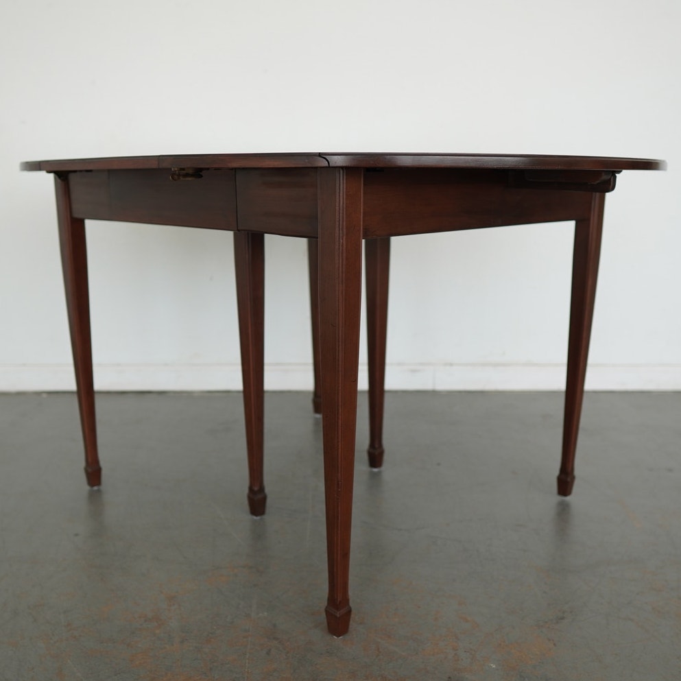 Vintage Mahogany Drop-Leaf Dining Table