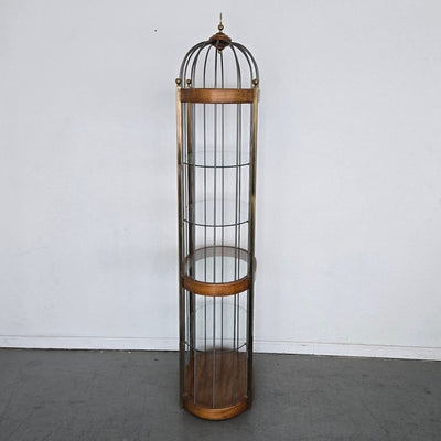 Vintage Birdcage-Style Curio Cabinet