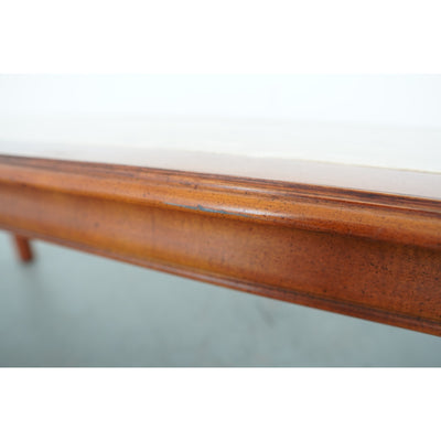Wood and Travertine Inlay Bench