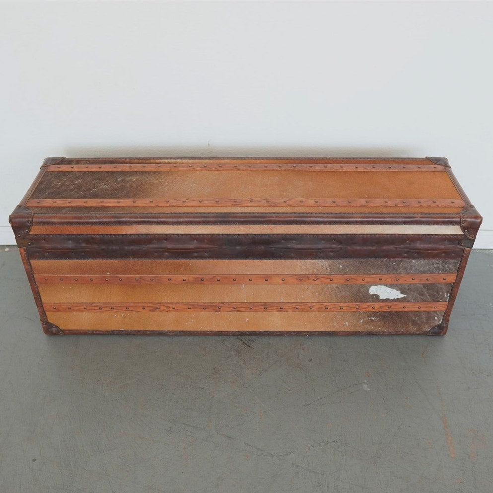 Timothy Oulton Cowhide Harrow Trunk