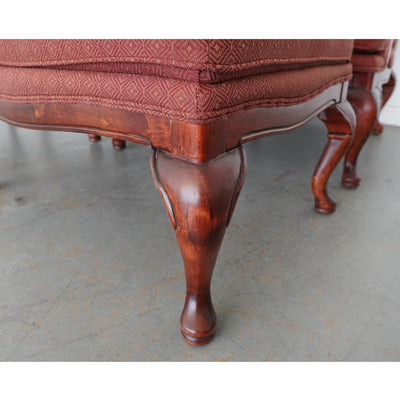 Vintage Bassett French Provincial Lounge Chairs & Ottomans (Set of 4)