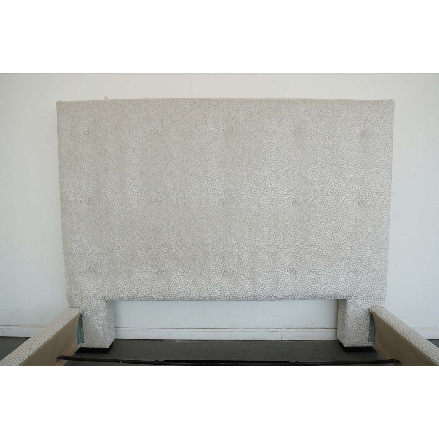 Textured Velvet Upholstered King Bed
