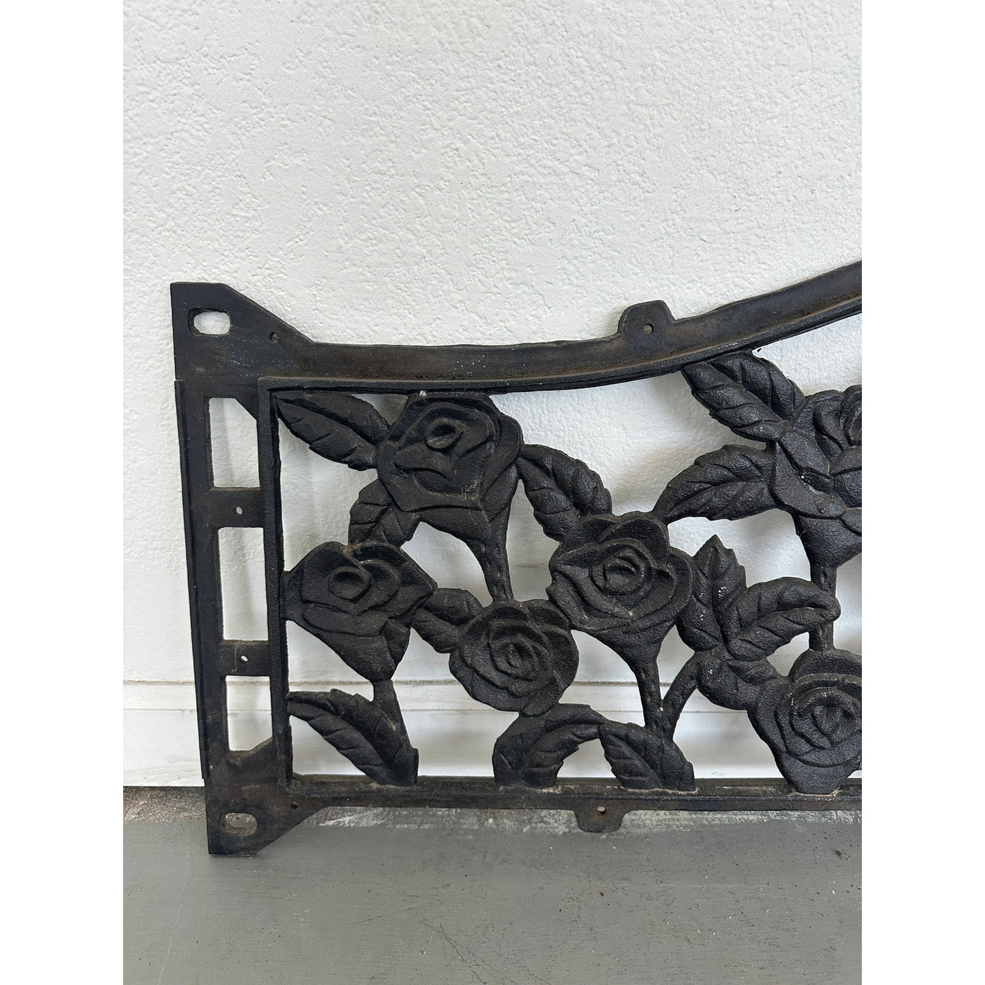 Antique Cast Iron Park Bench Back