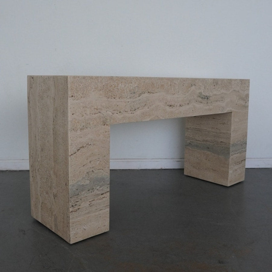 Banana Republic Home Brooklyn Travertine Console
