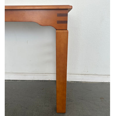 Mixed Wood Console Table with Inlay Top