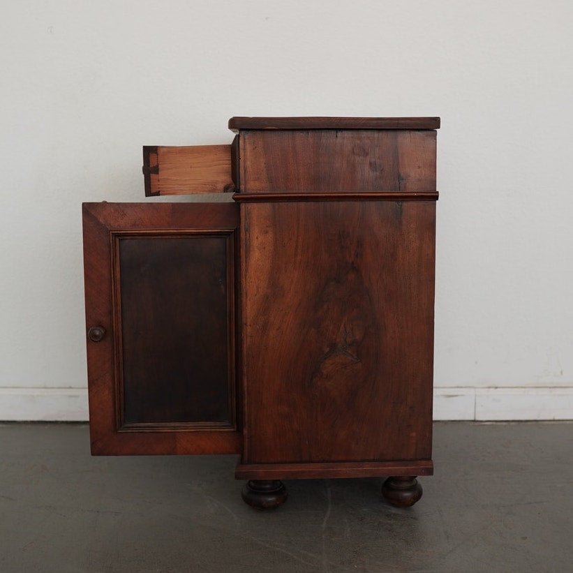 Antique Walnut Bedside Cabinet