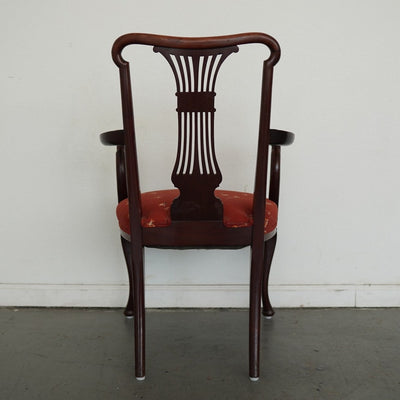 Vintage Mahogany Lyre-Back Armchair