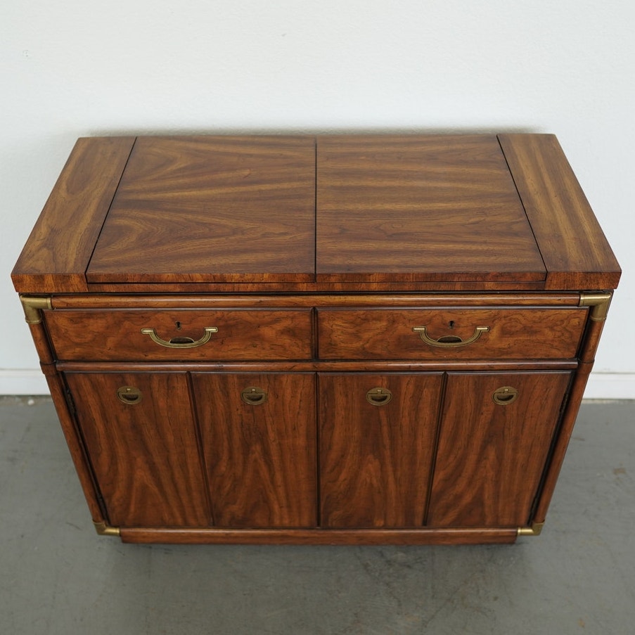 Vintage Drexel Accolade Flip-Top Bar Cabinet