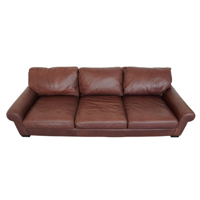 Pottery Barn Turner Roll Arm Leather Sofa