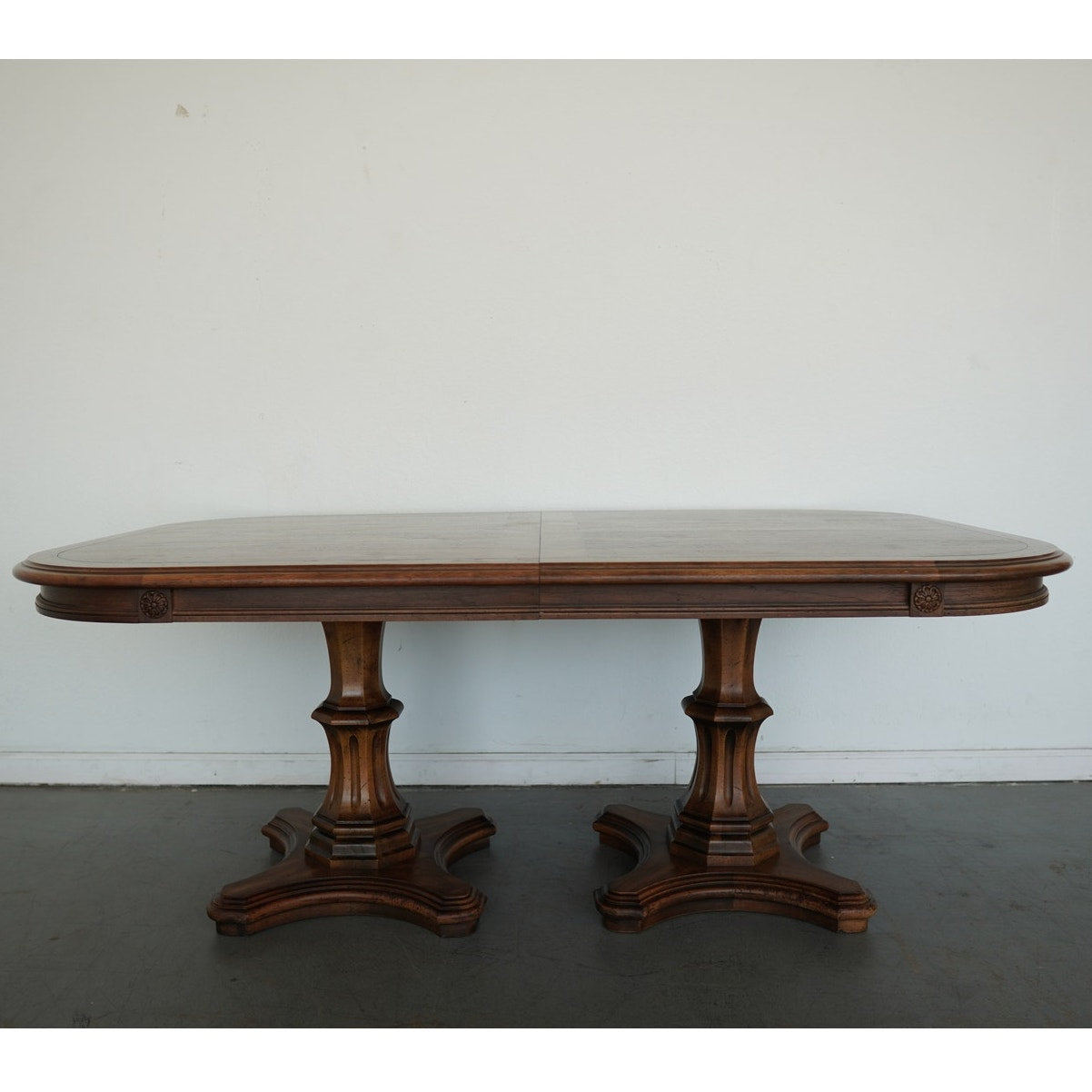 Vintage Century Furniture Double Pedestal Extension Dining Table
