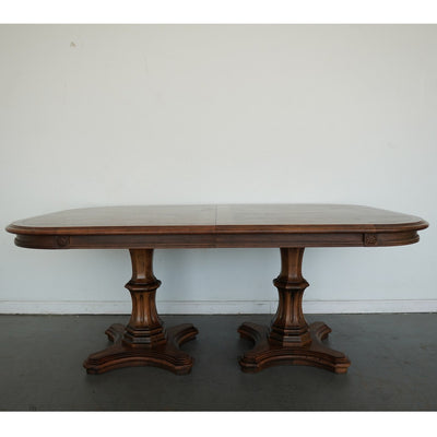 Vintage Century Furniture Double Pedestal Extension Dining Table