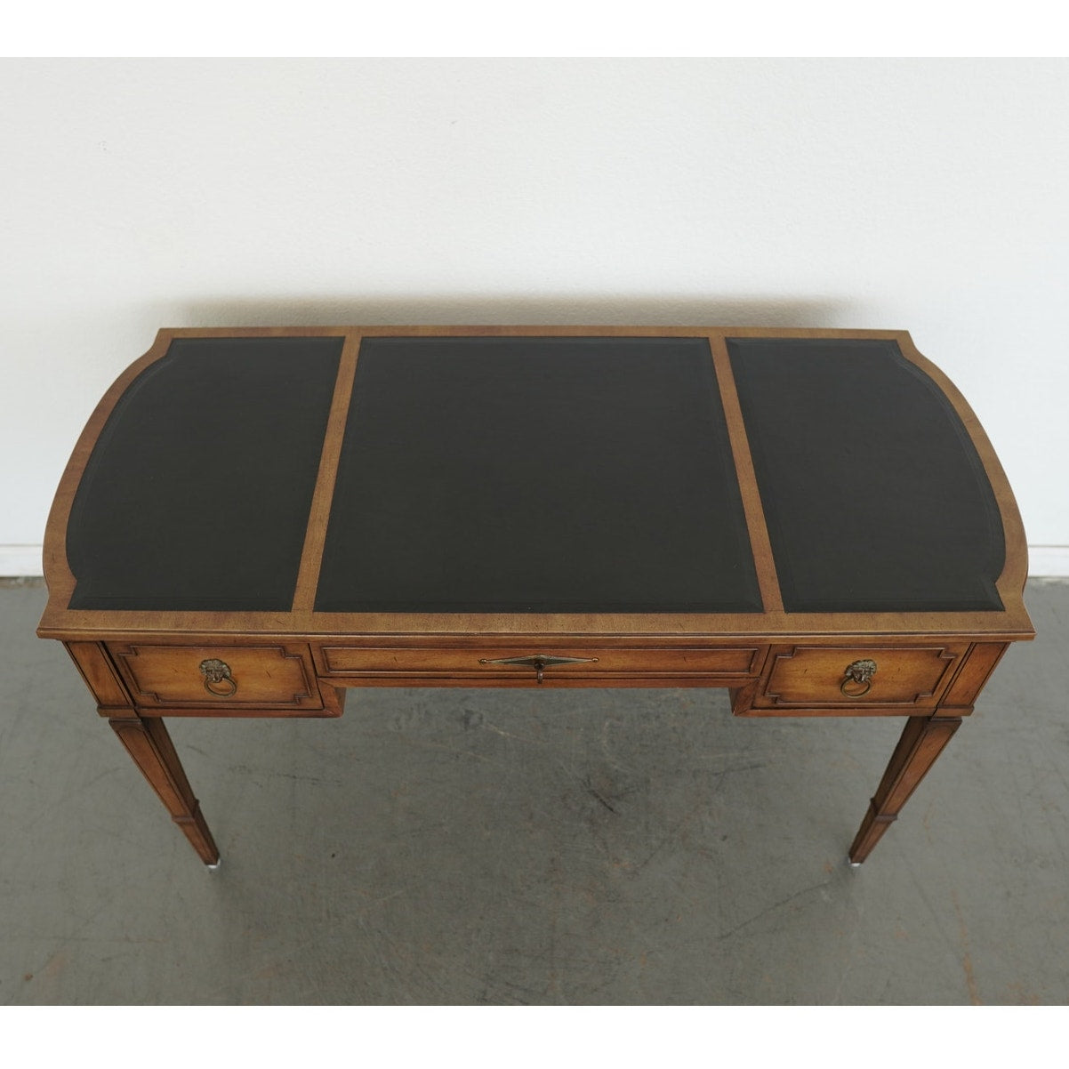 Baker Furniture Leather Top Plat Desk