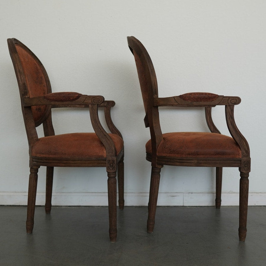 RH Vintage French Round Dining Chairs (Set of 6)