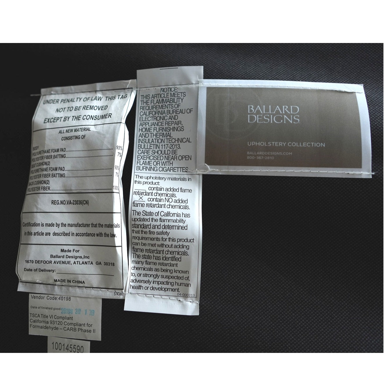 Ballard Designs Wynne Leather Sofa