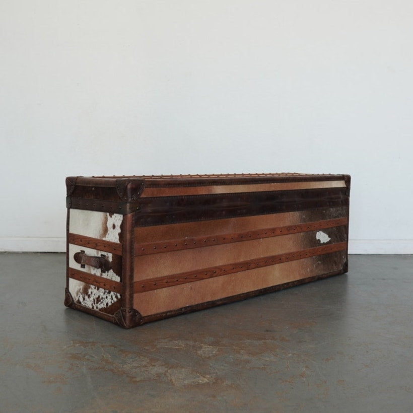 Timothy Oulton Cowhide Harrow Trunk