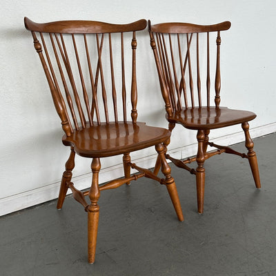 Vintage Fan Back Windsor Side Chairs (Set of 2)