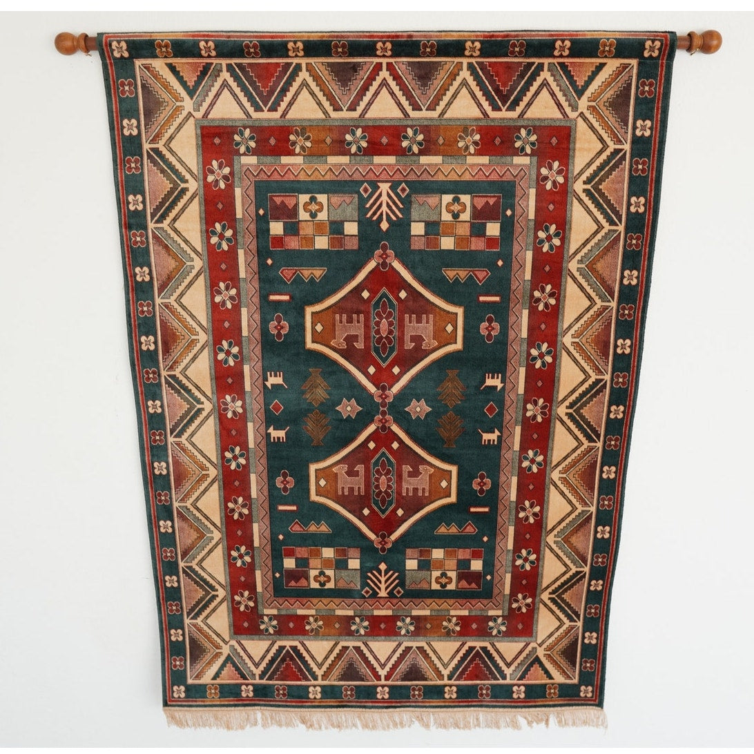 Vintage Geometric Woven Wall Tapestry