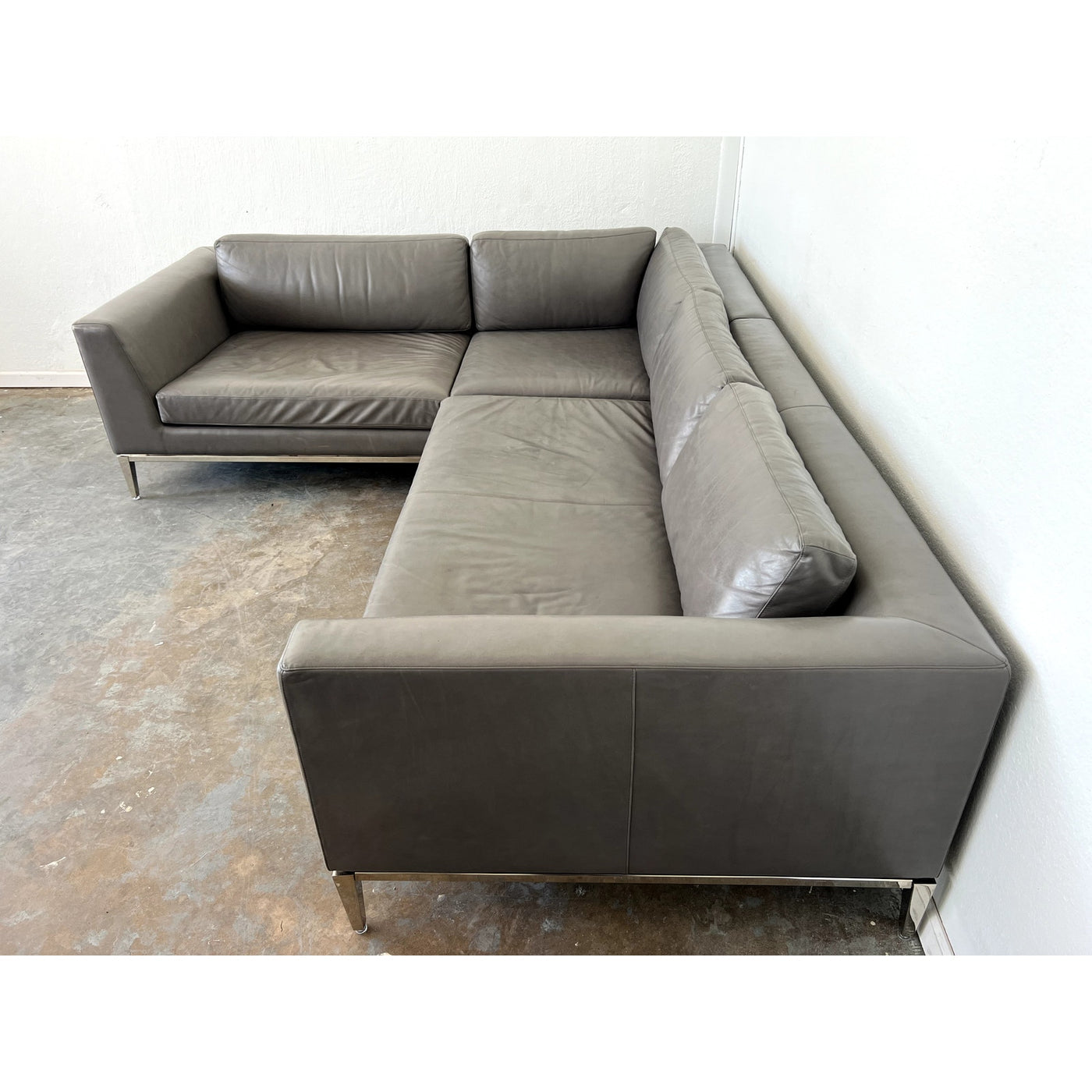 Restoration Hardware Italia Leather Sectional