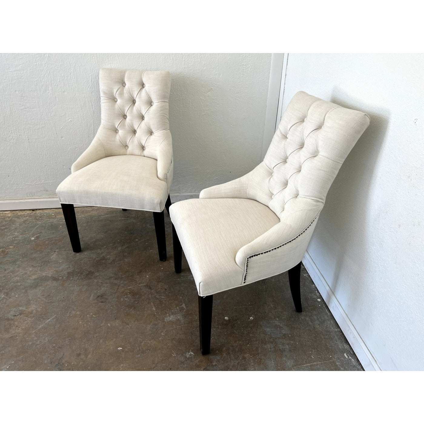 Restoration Hardware Martine Tufted Dining Chairs (Set of 2)