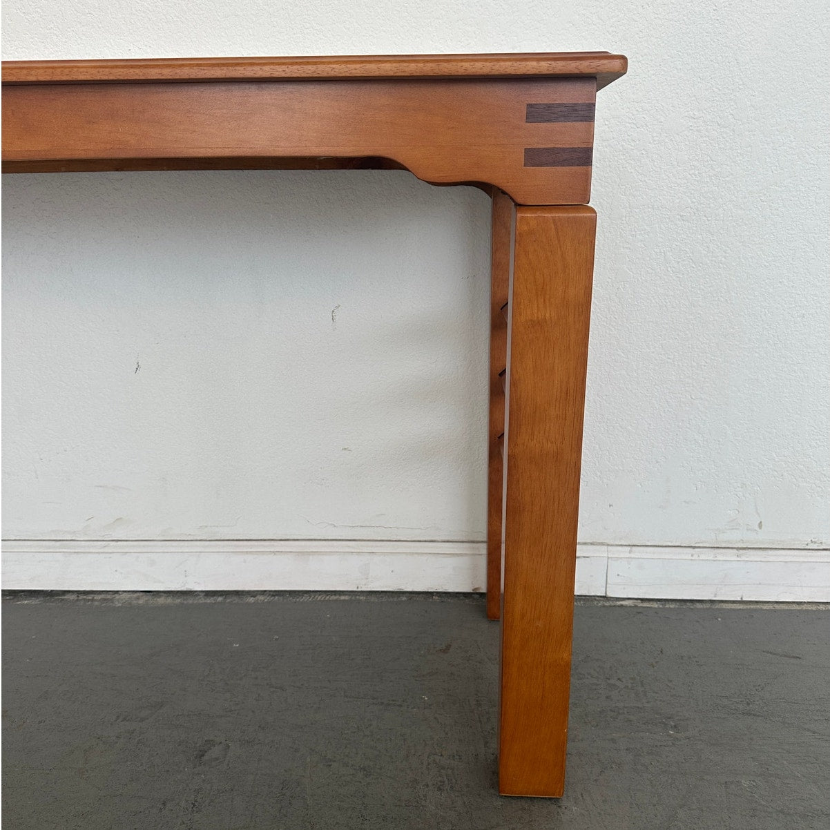 Mixed Wood Console Table with Inlay Top