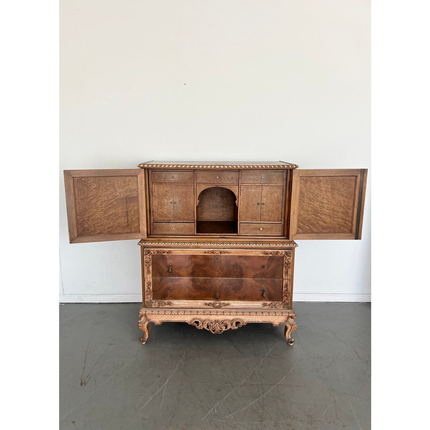 Antique French Rococo Revival Tallboy Chest