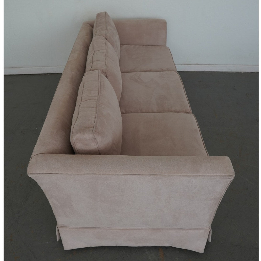 Vintage Drexel Heritage Skirted Suede Sofa