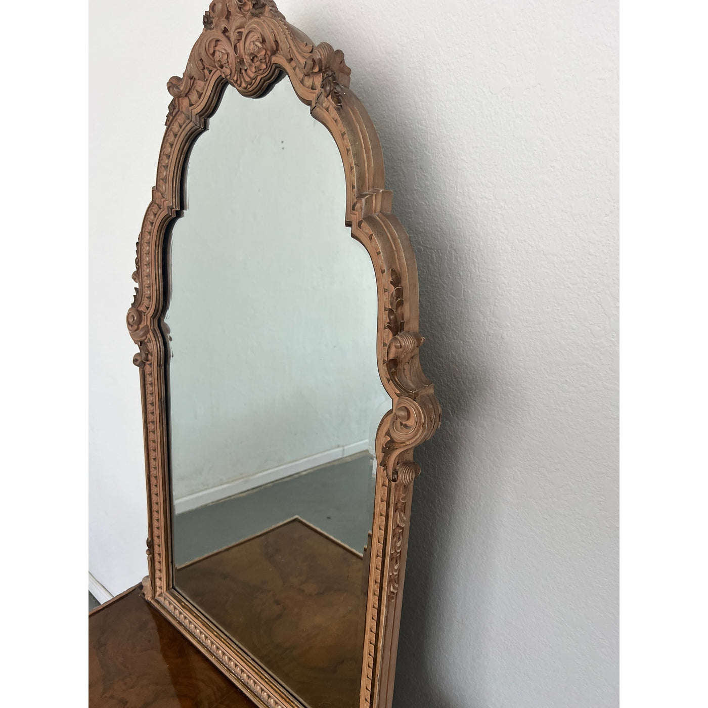Antique French Rococo Revival Vanity with Mirror