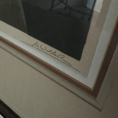Sunol Alvar “Jeune Fille et Colombo” Signed Limited Edition Lithograph - Framed