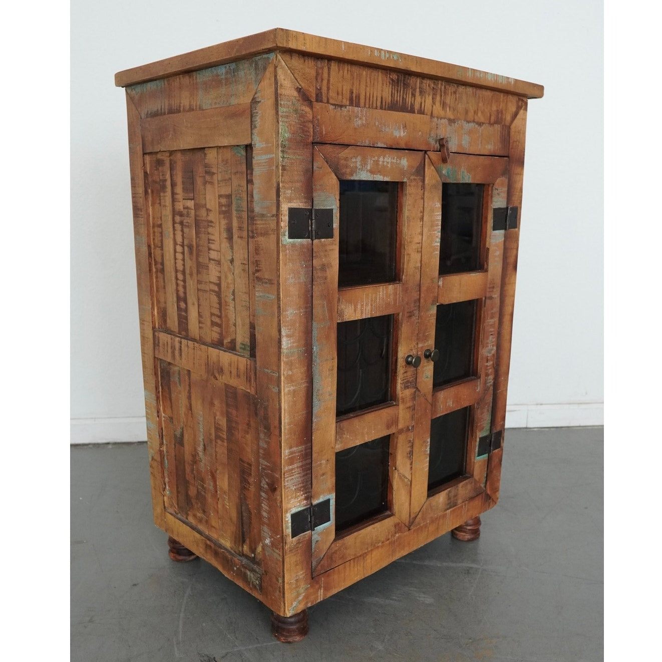 European Reclaimed Wood Wine Cabinet