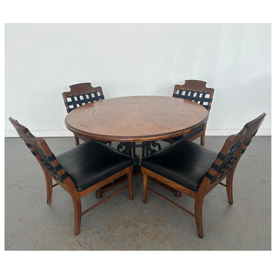Vintage Spanish Revival Dining Set (Set of 5)