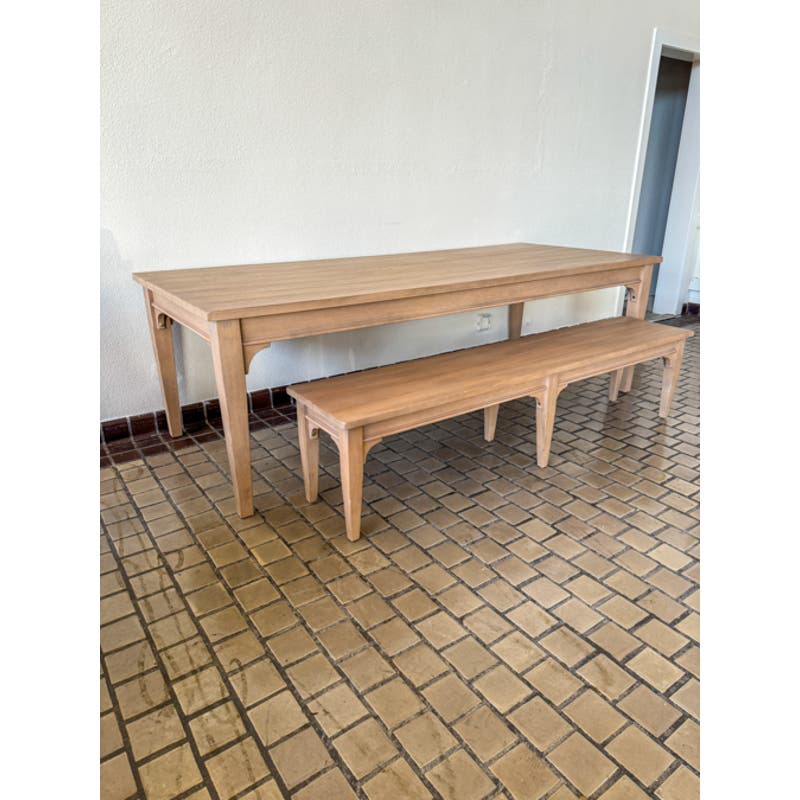 Living Spaces Dining Table & Bench 8ft