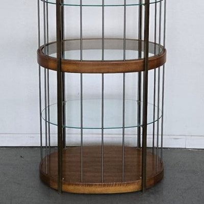 Vintage Birdcage-Style Curio Cabinet