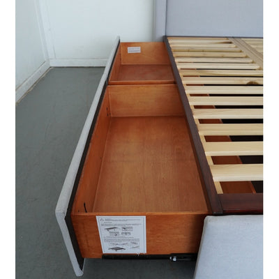 Pottery Barn Harper Upholstered Storage Platform King Bed