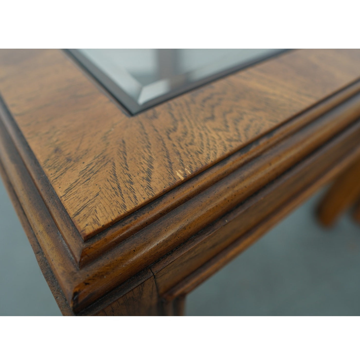 Vintage Drexel Heritage Accolade Collection Glass-Top End Tables (Set of 2)