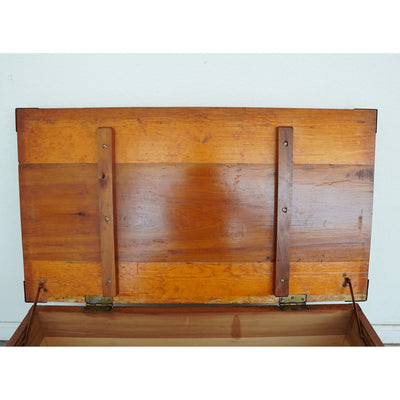 Vintage Rustic Pine Blanket Chest