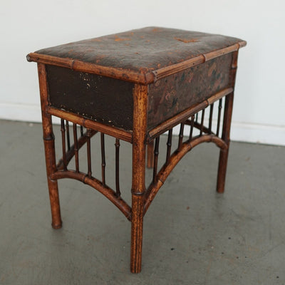 Antique Bamboo Sewing Table